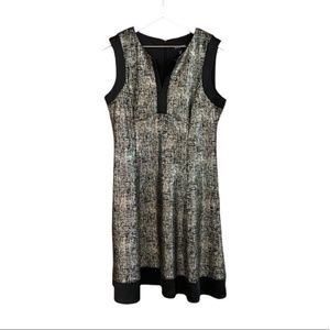 Roz & Ali Gold and Silver Knee length dress, Size 10